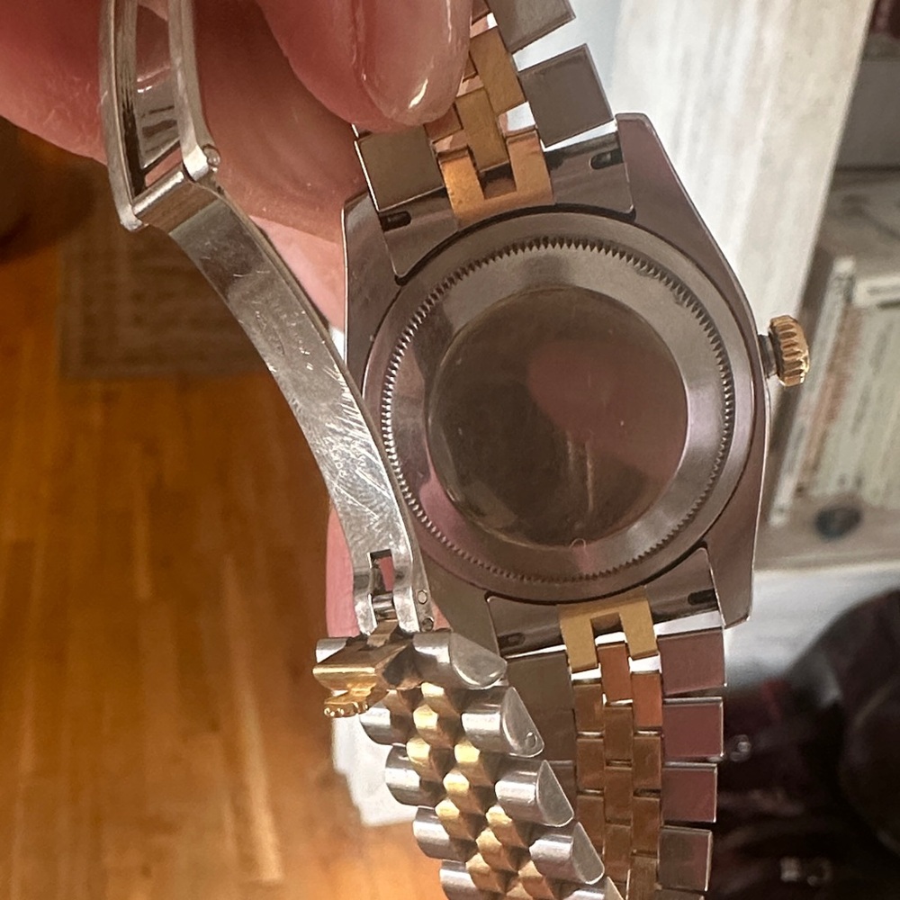 Rolex Datejust 18k Gold and Silver Watch with Diamond Accents - Picture 7 of 8